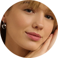 Georg Jensen Ladies Silver Medium Offspring Earrings