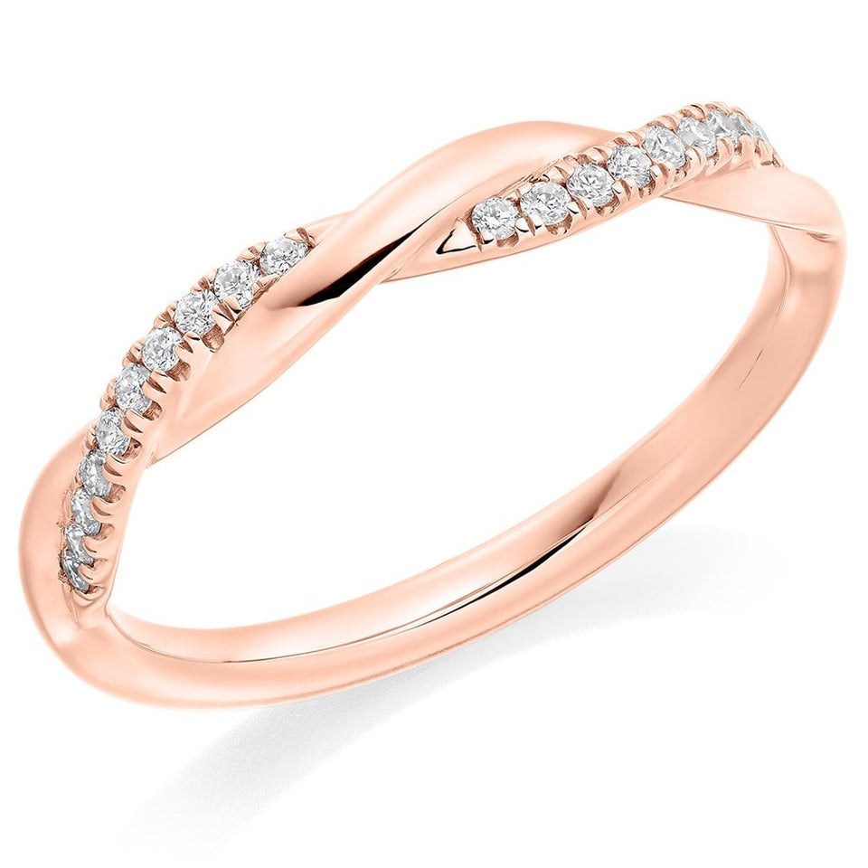 Francis & Gaye 0.12ct Twisted Half Eternity Ring