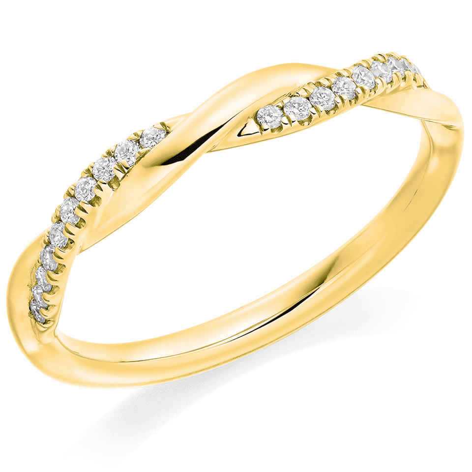 Francis & Gaye 0.12ct Twisted Half Eternity Ring