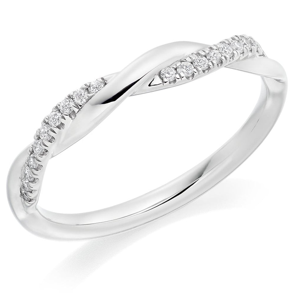Francis & Gaye 0.12ct Twisted Half Eternity Ring