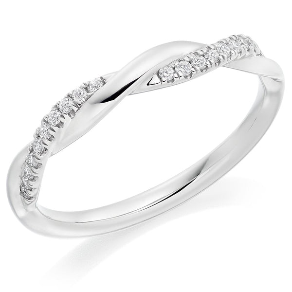 Francis & Gaye 0.12ct Twisted Half Eternity Ring