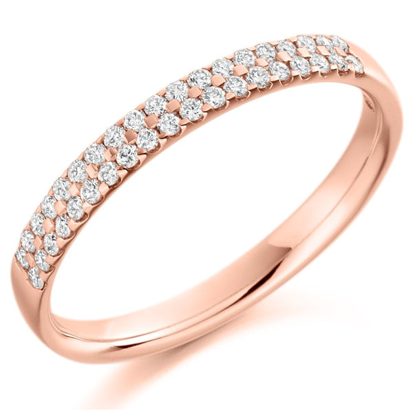 Francis & Gaye 0.25ct Diamond Double Row Half Eternity Ring