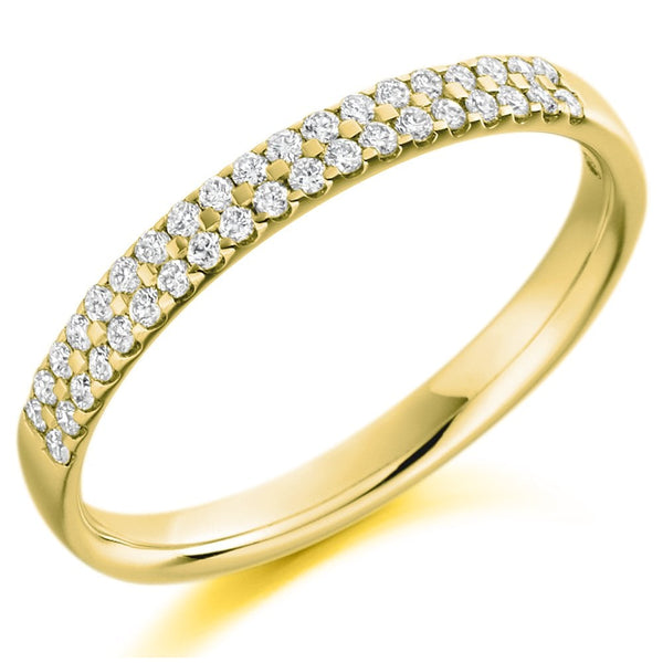 Francis & Gaye 0.25ct Diamond Double Row Half Eternity Ring
