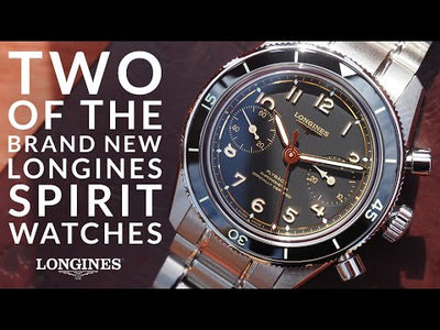 Longines Men's Spirit Pilot 39mm Automatic Rubber Strap Watch
