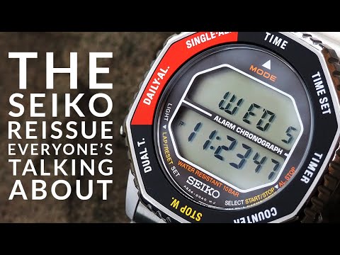 Seiko Men's Black & Yellow 1980's A829 Rotocall Reissue Watch