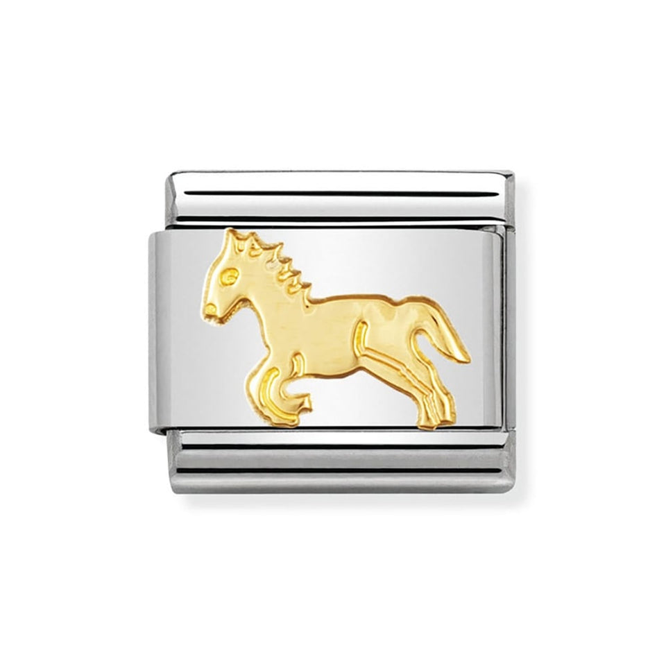Nomination CLASSIC Gold Horse Charm