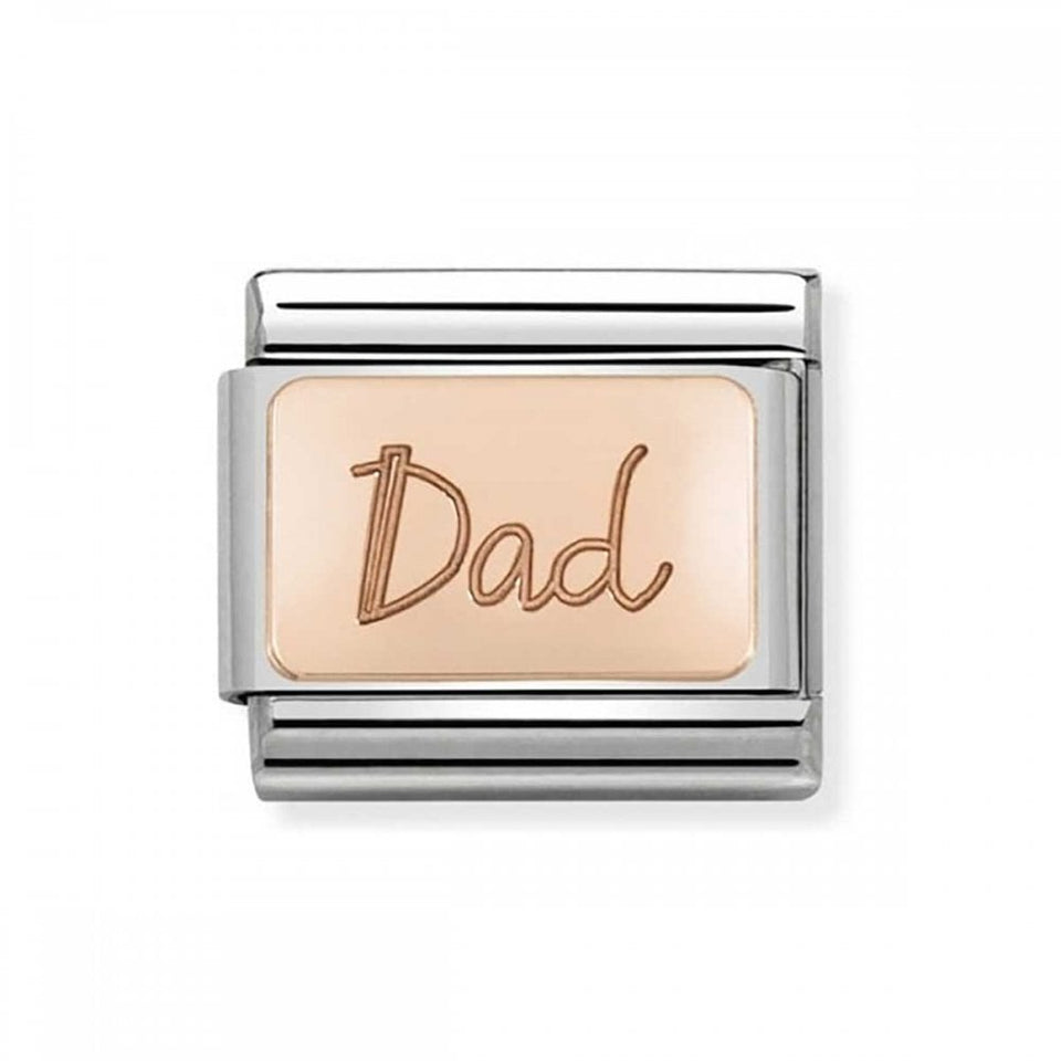 Nomination CLASSIC Rose 'DAD' Script Charm