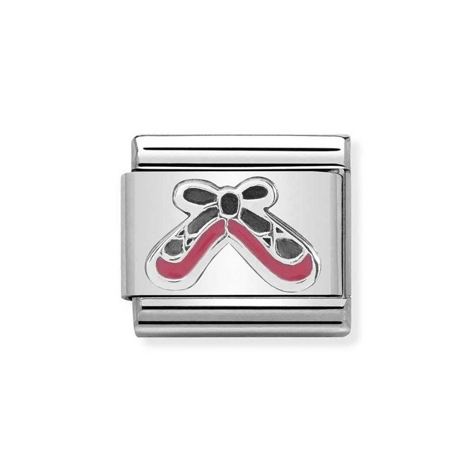 Nomination CLASSIC Silvershine Pink Ballet Shoes Charm