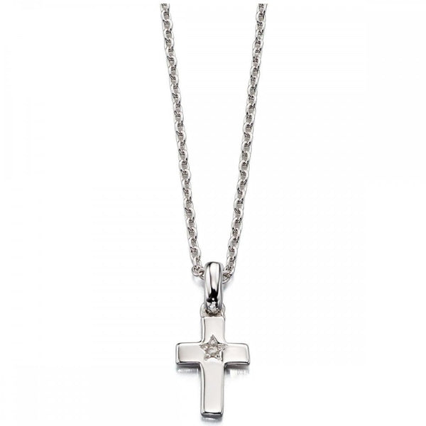 Little Star Grace Cross Diamond Necklace