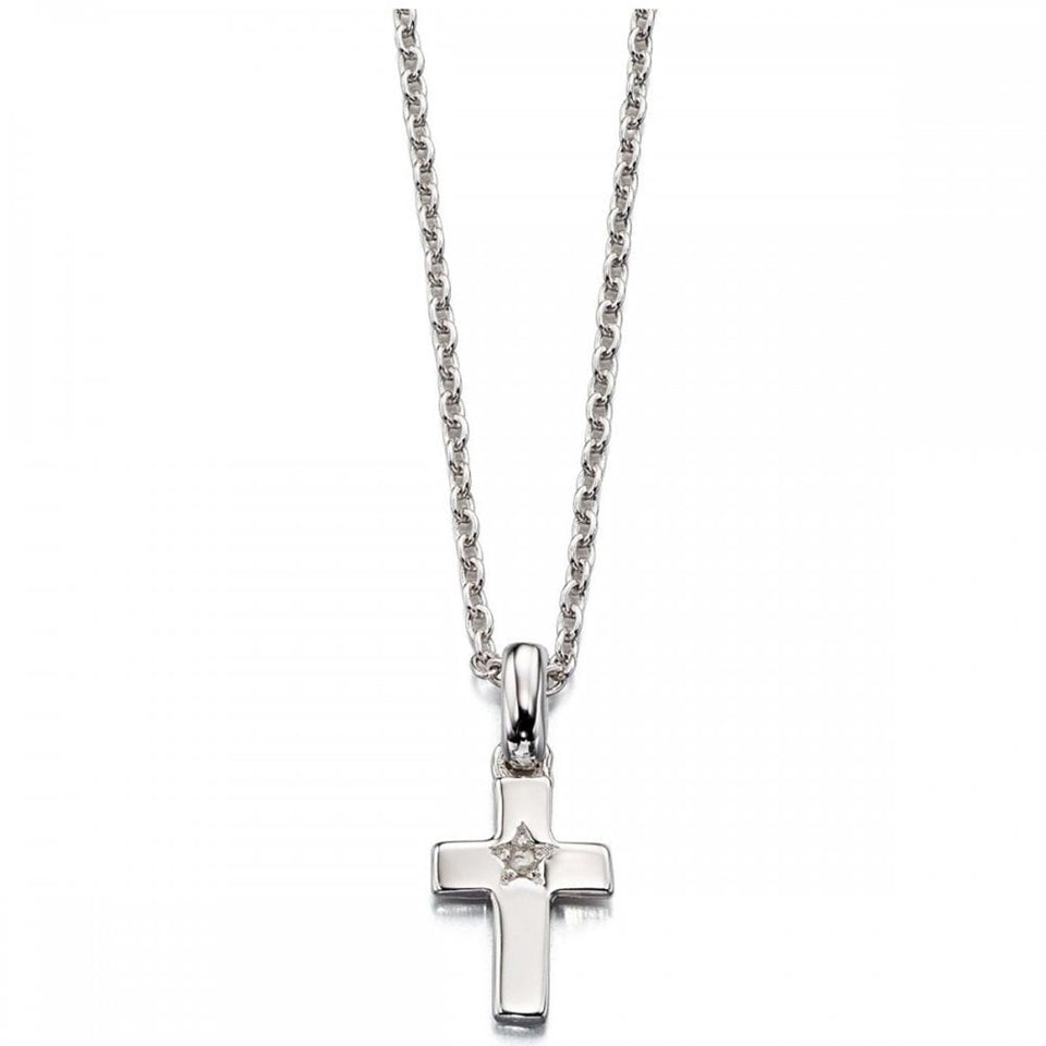 Little Star Grace Cross Diamond Necklace