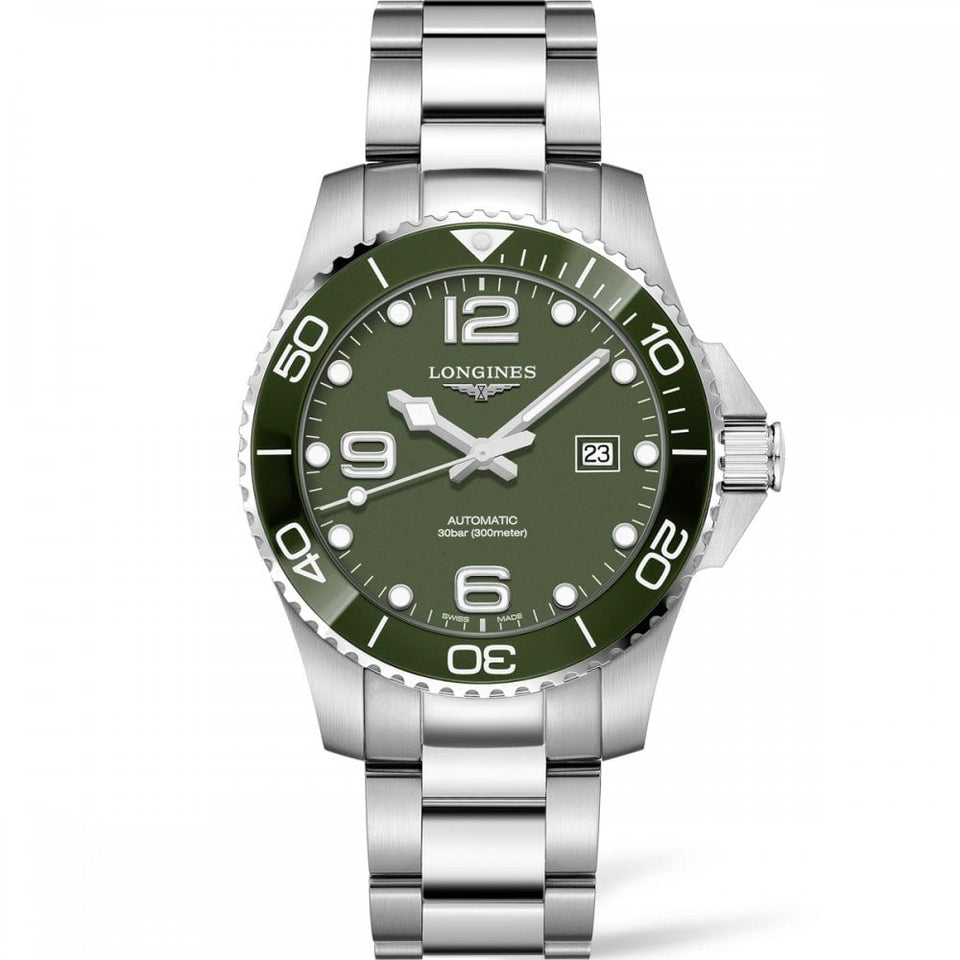 Longines Men's HYDROCONQUEST 43mm Automatic Watch - Green