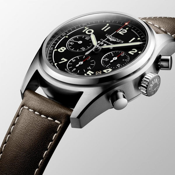 Longines Men's SPIRIT 42mm Automatic Chronograph Watch | Brown