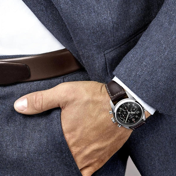 Longines Men's SPIRIT 42mm Automatic Chronograph Watch | Brown