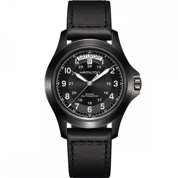 Hamilton Men's Khaki King Automatic Black PVD Watch | 40mm