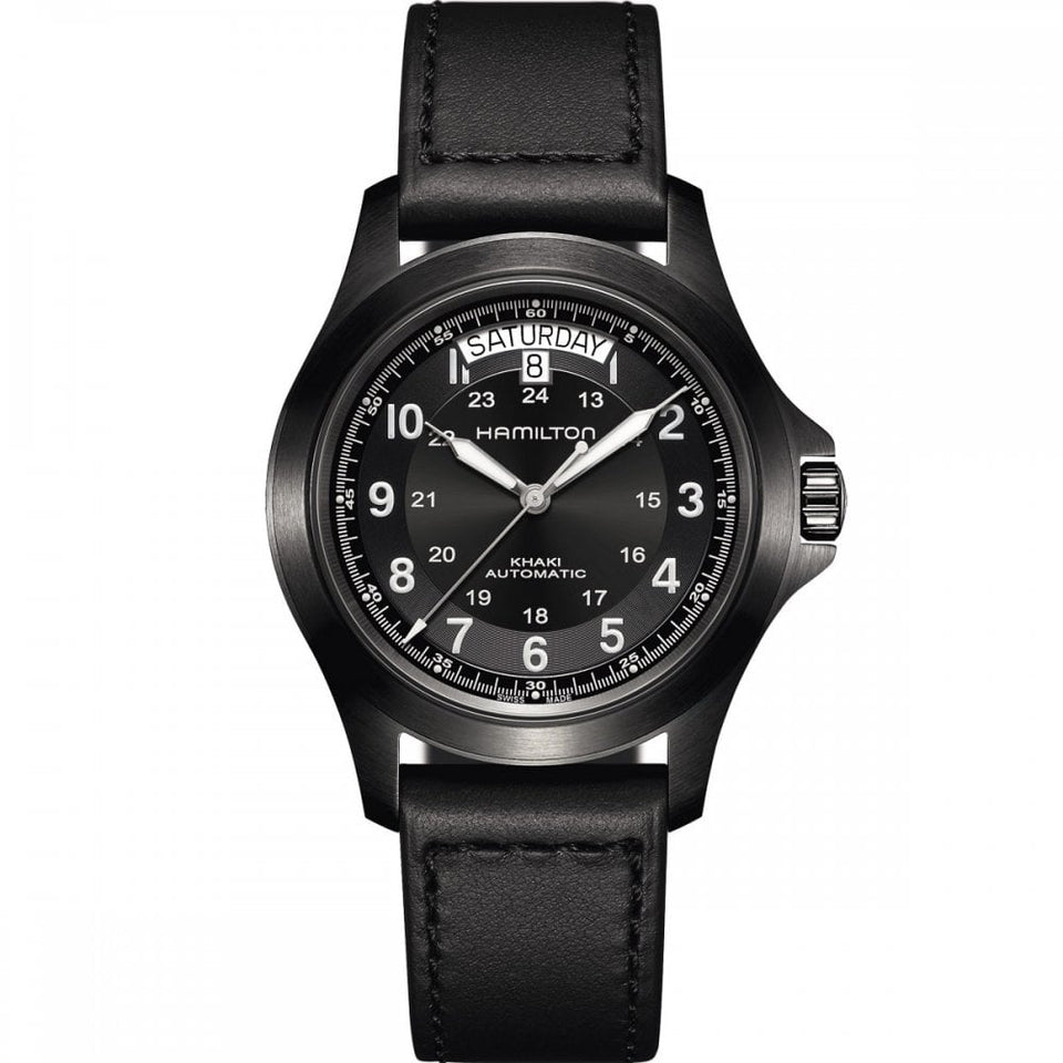 Hamilton Men's Khaki King Automatic Black PVD Watch | 40mm