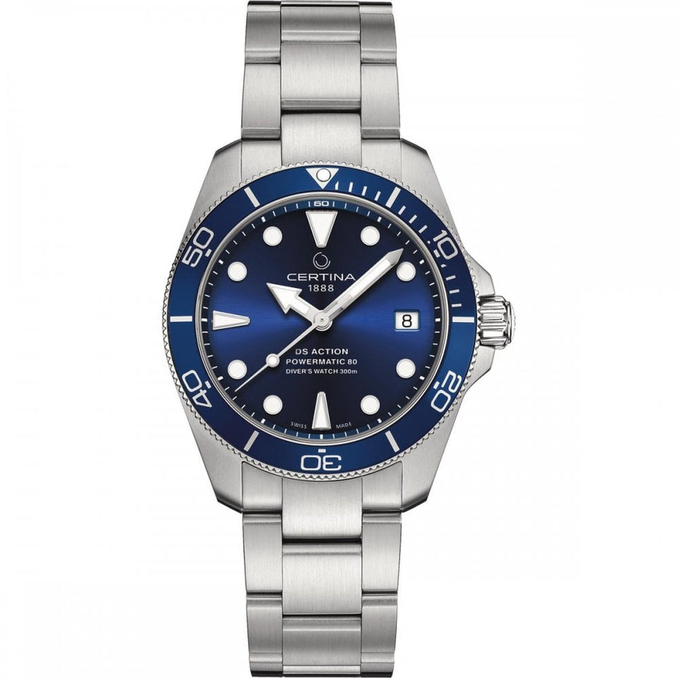 Certina Men's DS ACTION Diver 38mm Automatic Watch | Blue
