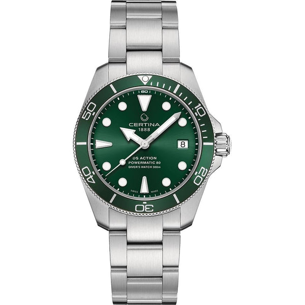 Certina Men's DS ACTION Diver 38mm Automatic Watch | Green