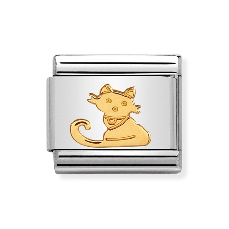 Nomination CLASSIC Gold Sitting Cat Charm