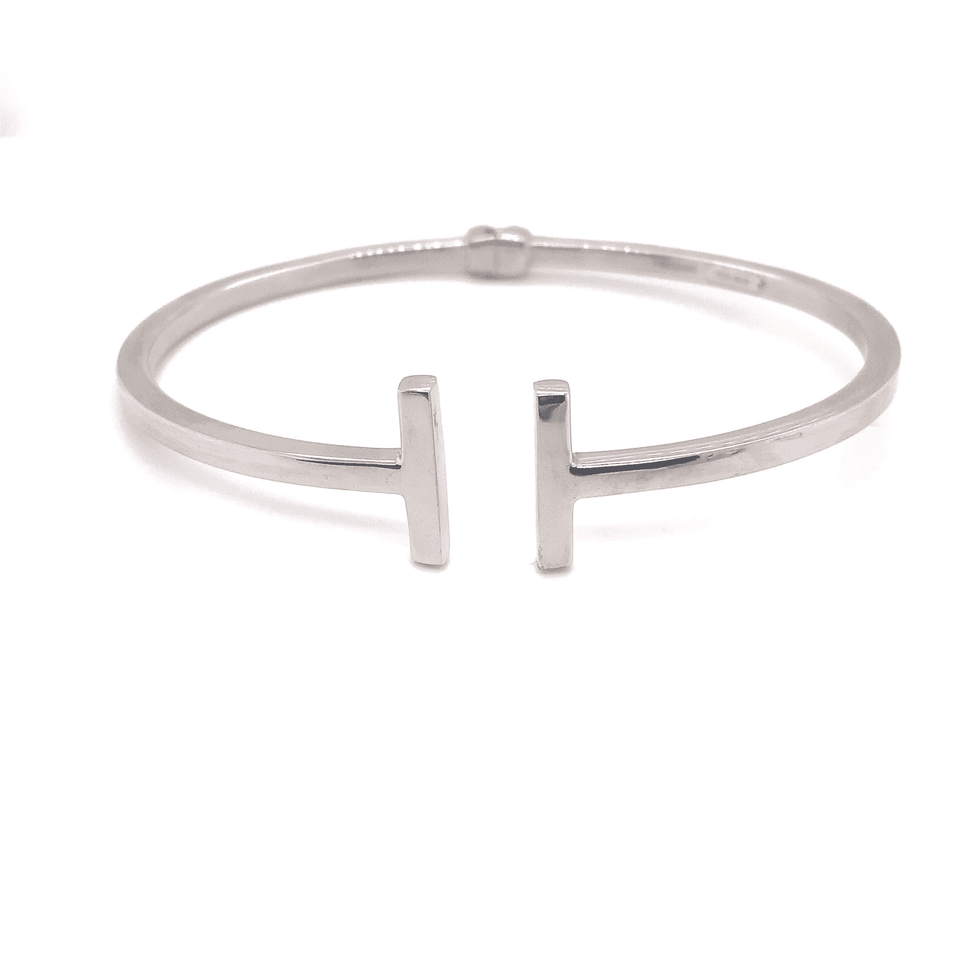 Francis & Gaye Sterling Silver T Bar Bangle