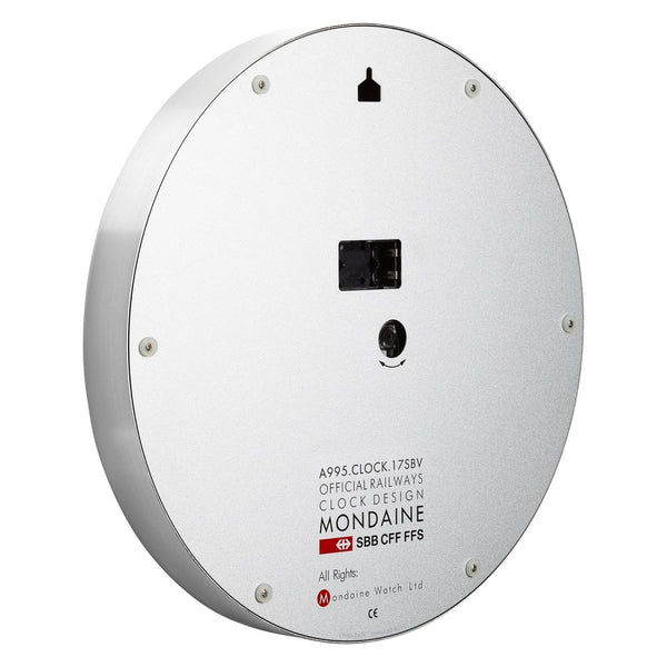 Mondaine Silver Kitchen Wall Clock, 40cm