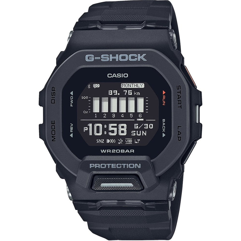 Casio G-Shock Men's G-SQUAD Black Fitness Tracker Bluetooth® Watch