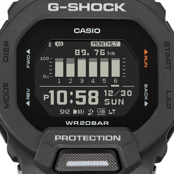 Casio G-Shock Men's G-SQUAD Black Fitness Tracker Bluetooth® Watch