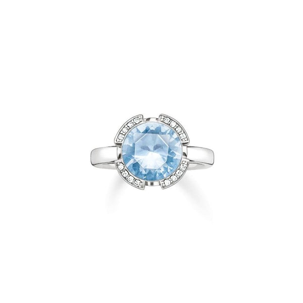 Thomas Sabo Light Blue Pavé Solitaire Ring
