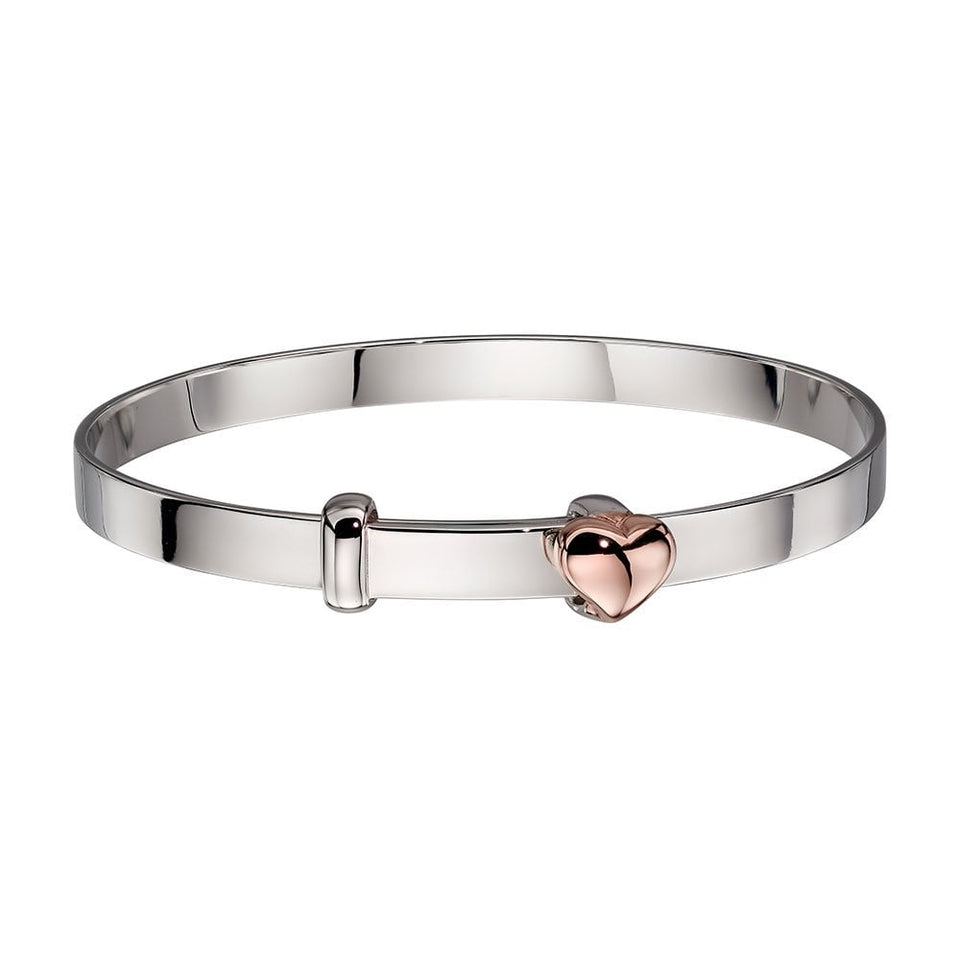 Little Star Children's Fleur Two Tone Heart Expander Baby Bangle