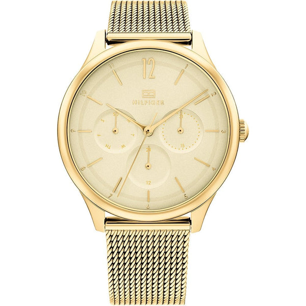 Tommy Hilfiger Ladies Layla 38mm Gold Plated Mesh Bracelet Watch