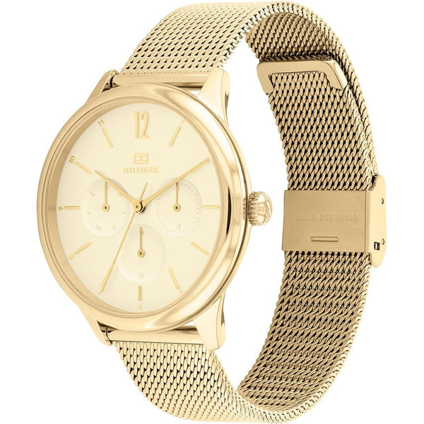 Tommy Hilfiger Ladies Layla 38mm Gold Plated Mesh Bracelet Watch