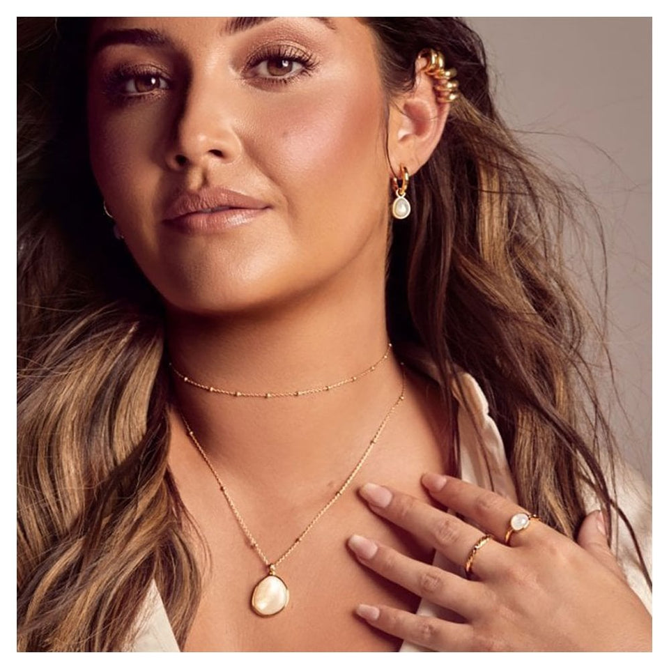 Hot Diamonds Golden Edit Calm Mother of Pearl Necklace