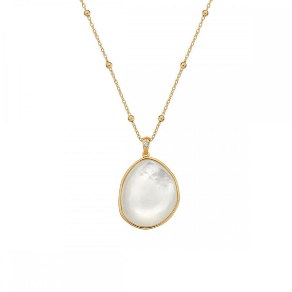 Hot Diamonds Golden Edit Calm Mother of Pearl Necklace