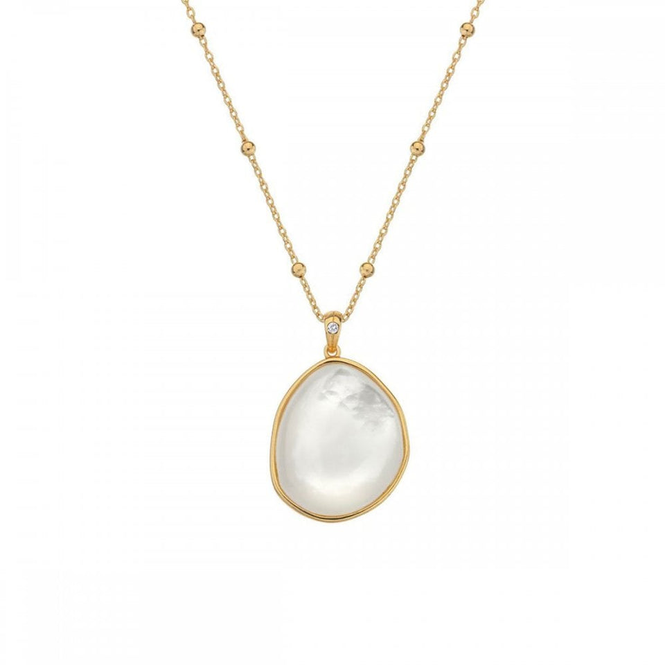 Hot Diamonds Golden Edit Calm Mother of Pearl Necklace