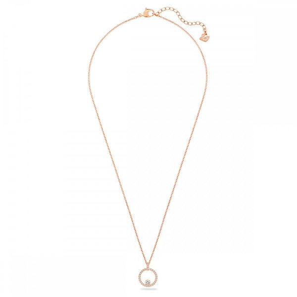 Swarovski Constella Rose Gold Plated Stone Set Circle Necklace