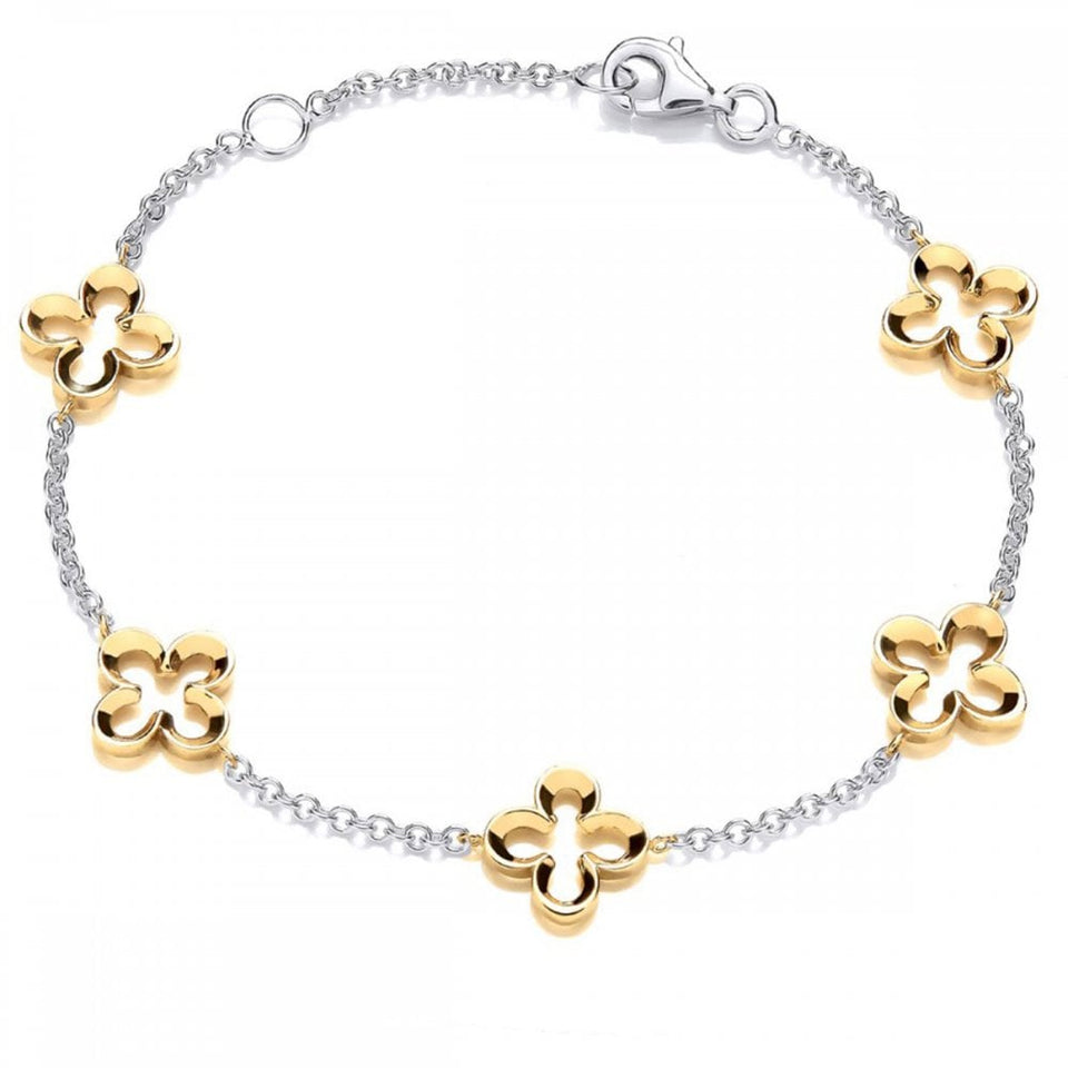 Francis & Gaye 9ct Gold Open Flower Bracelet