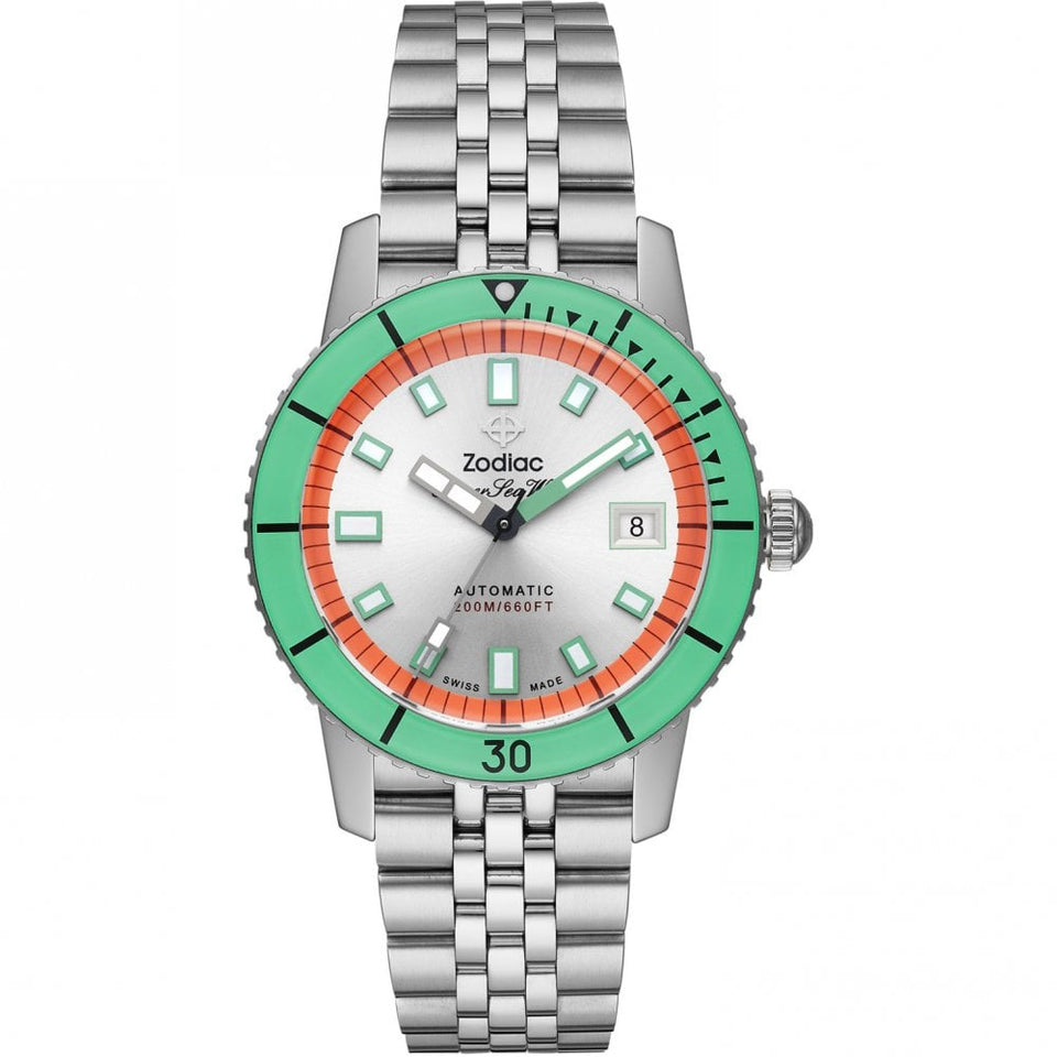 Zodiac Men's SUPER SEA WOLF COMPRESSION 'Watermelon' Diver Watch