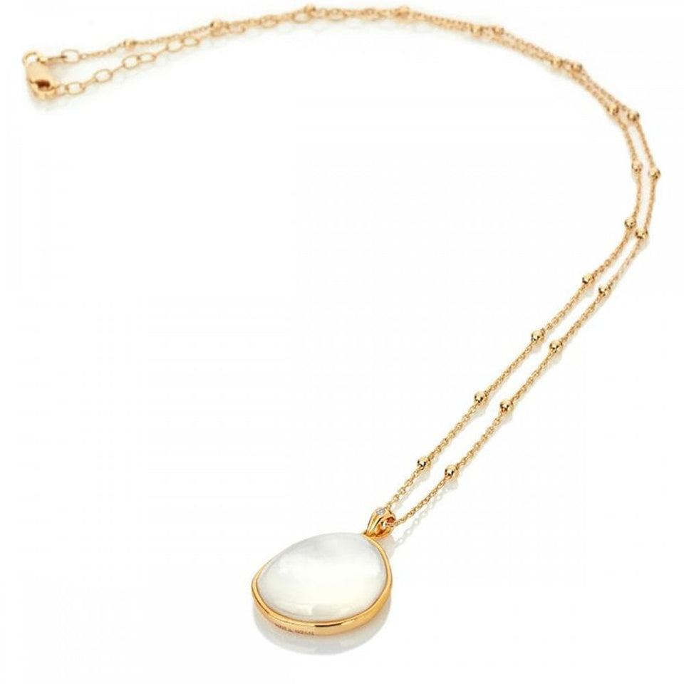 Hot Diamonds Golden Edit Calm Mother of Pearl Necklace
