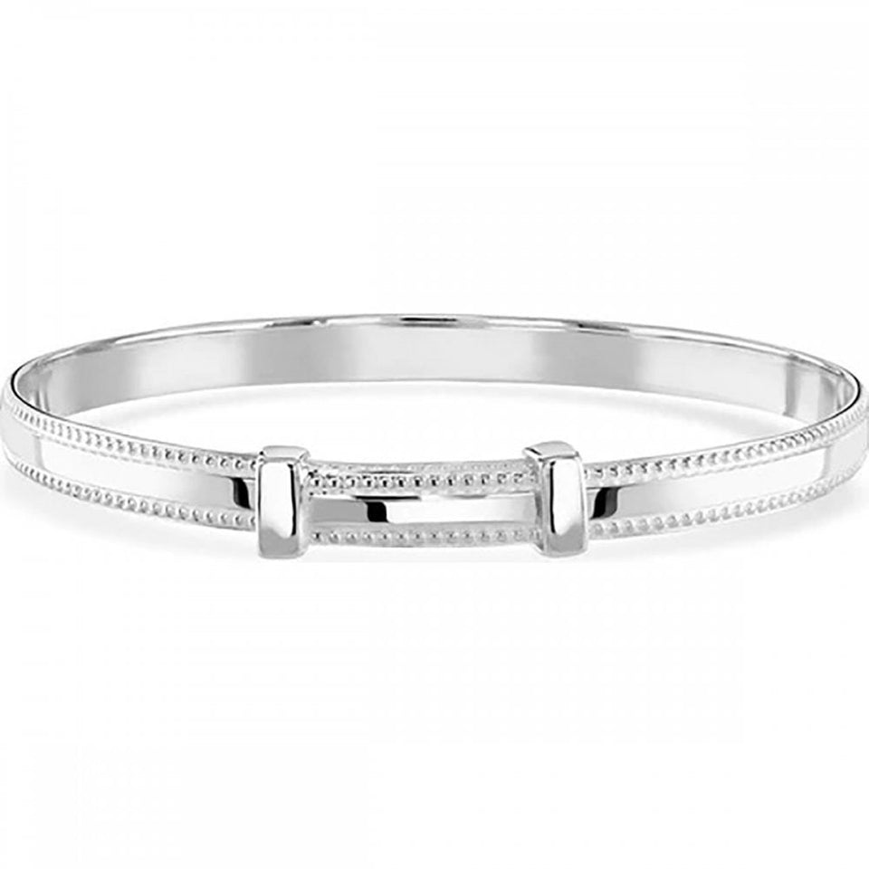 Little Star Children's Riley Beaded Edge Expander Baby Bangle