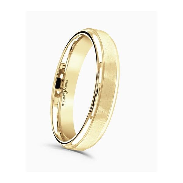 Brown & Newirth Classic Court Brushed Centre 5mm Wedding Ring