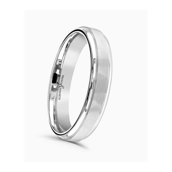 Brown & Newirth Classic Court Brushed Centre 5mm Wedding Ring