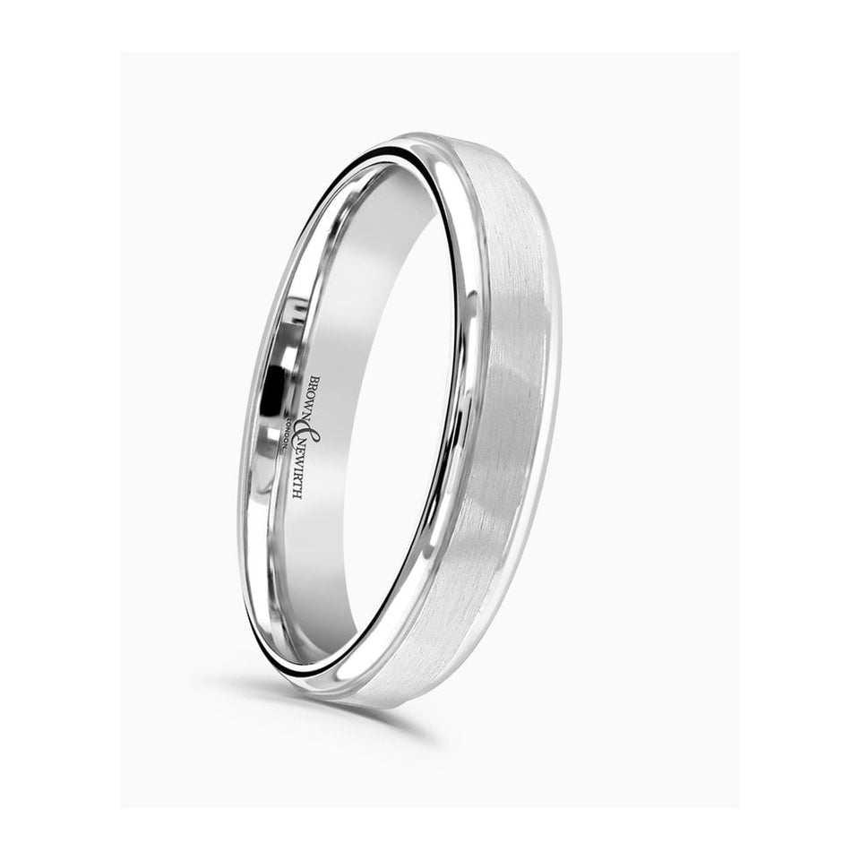 Brown & Newirth Classic Court Brushed Centre 5mm Wedding Ring