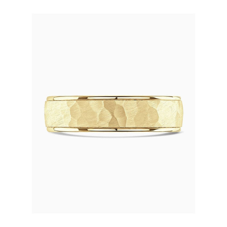 Brown & Newirth Brushed Hammered Effect 6mm Wedding Ring
