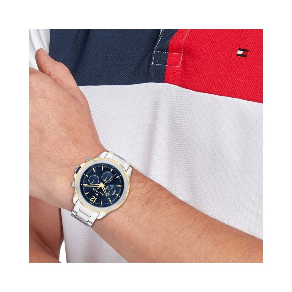 Tommy Hilfiger Men's Lars 46mm Layered Case Bracelet Watch