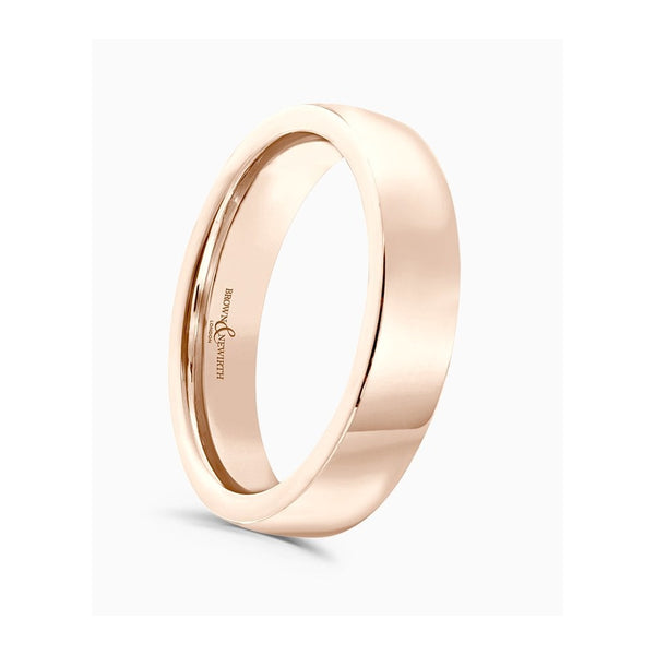 Brown & Newirth Barrel Shaped Heavy Guage Wedding Ring