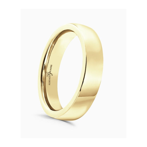 Brown & Newirth Barrel Shaped Heavy Guage Wedding Ring