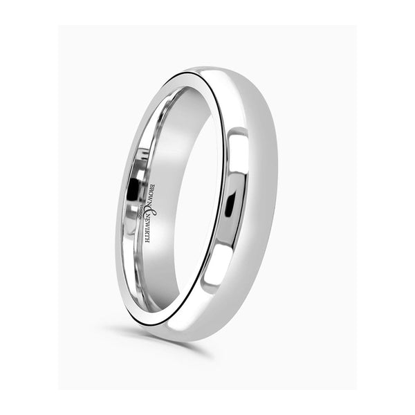 Brown & Newirth Modern 'D' Shaped Wedding Ring