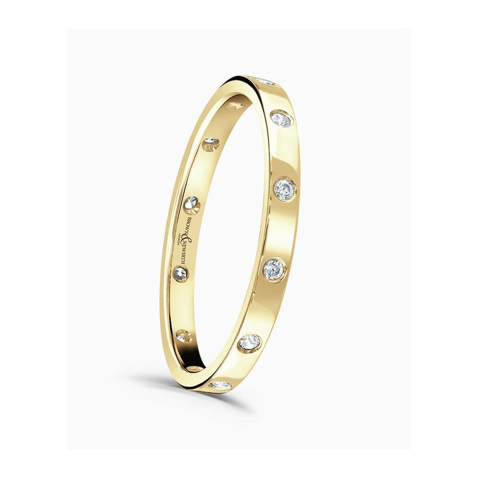 Brown & Newirth 0.13ct Diamond Dot Wedding Ring