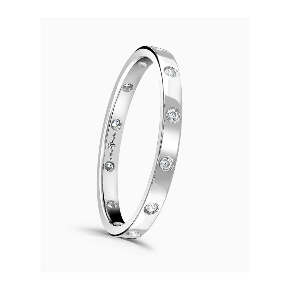 Brown & Newirth 0.13ct Diamond Dot Wedding Ring