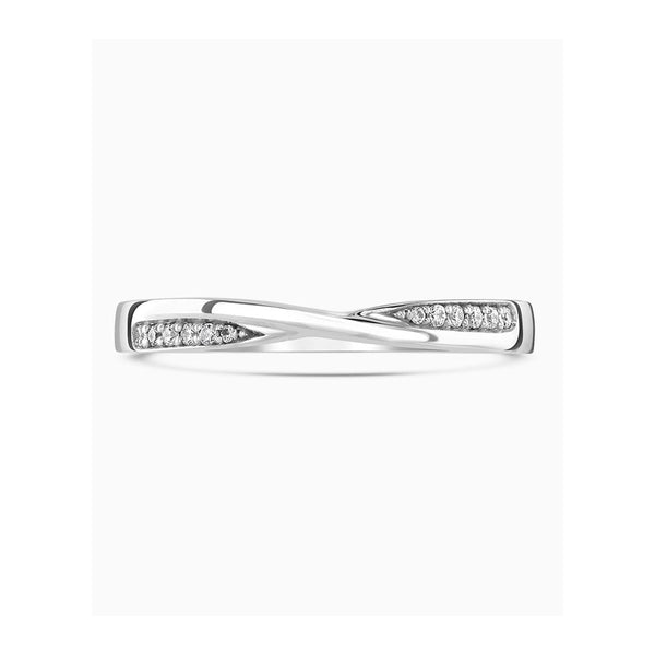 Brown & Newirth 0.06ct Diamond Pinch Bow Wedding Ring