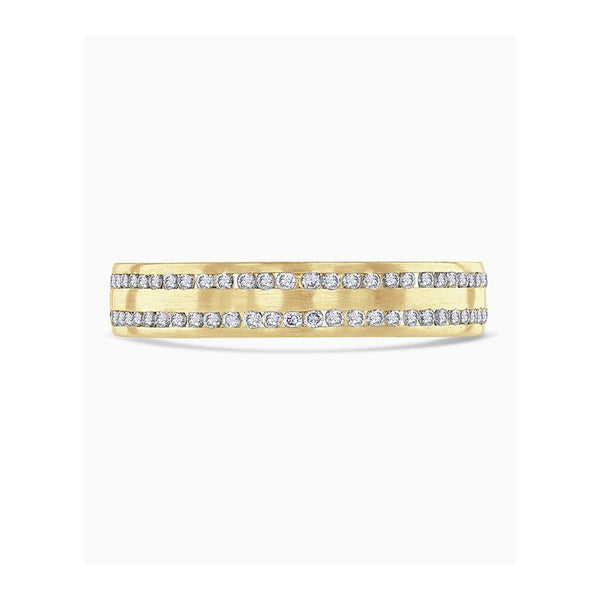 Brown & Newirth 0.56ct Double Diamond Row Wedding Ring